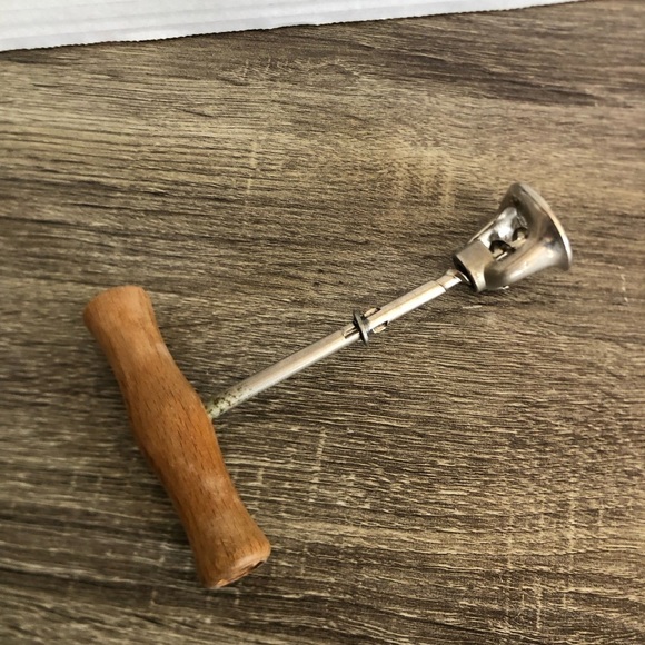 Vtg Italian Wood Handled Corkscrew - Picture 2 of 9